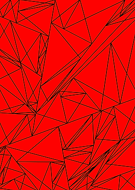 Red Geometric Abstract