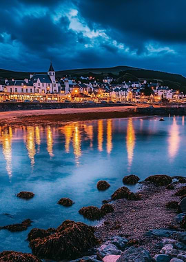 Coastal Town at Dusk