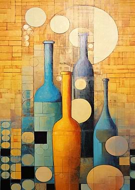 Abstract Bottle Still Life