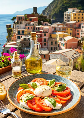 Caprese Salad with Italian View