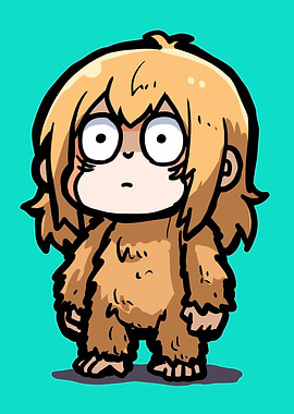 Surprised Bigfoot Girl