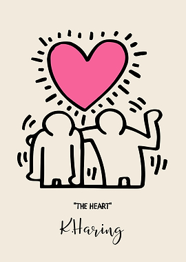 Keith Haring Heart Print