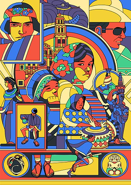 Collage of Colorful Figures