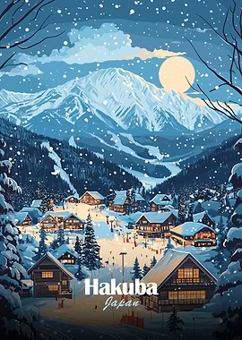 Hakuba Japan Winter Landscape