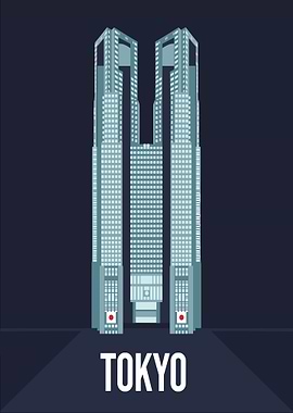 Tokyo Skyline Illustration