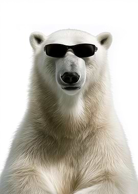 Cool Polar Bear with Sunglasses