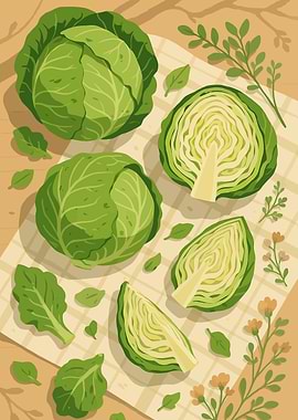 Green Cabbage – A Stylized Tablescape