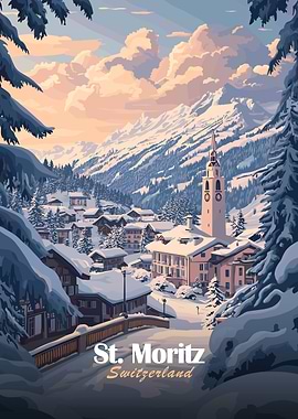 St. Moritz Winter Landscape