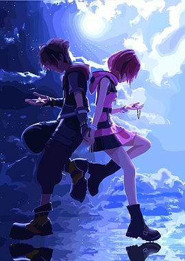 Sora and Kairi Kingdom Hearts