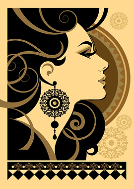 Art Deco Woman Profile