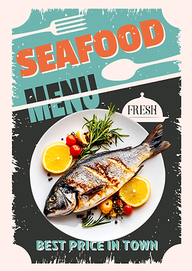 Seafood Menu Poster