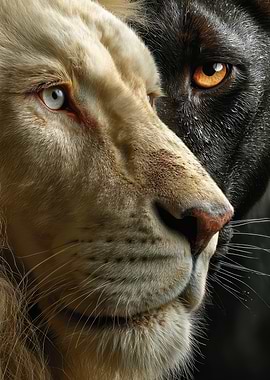 White Lion and Black Panther