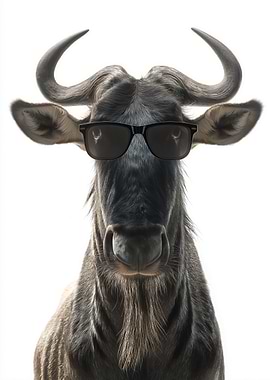 Cool Wildebeest in Sunglasses