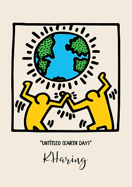 Keith Haring Earth Day Art