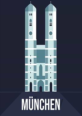 Munich Cathedral Illustration