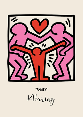 K. Haring Family Art Print