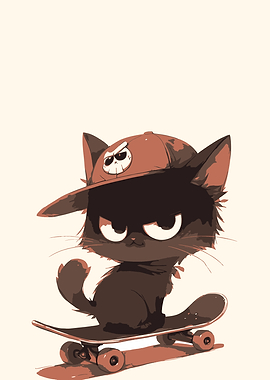 Cool Cat Skateboarding