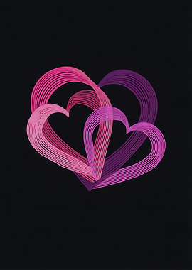 Pink and Purple Hearts