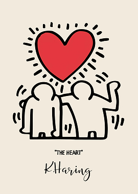 Keith Haring Heart Print