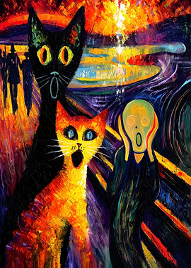 The Scream with Cats