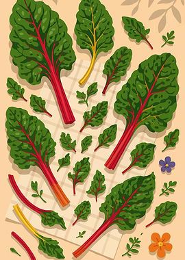 Swiss Chard – A Stylized Tablescape