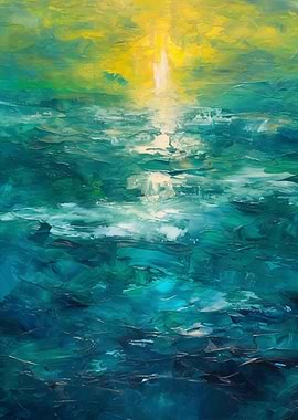 Abstract Ocean Sunset