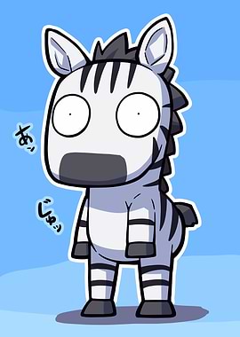 Surprised Zebra Cartoon