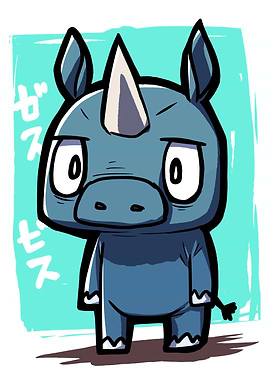 Cute Rhino Cartoon