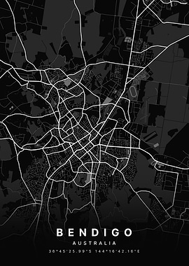 Bendigo Australia City Map