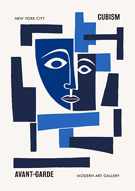 Cubist Face Art Print