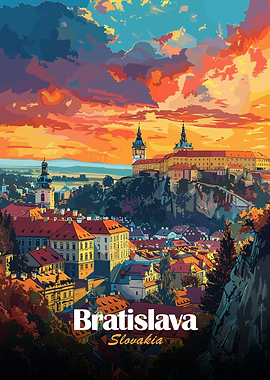 Bratislava Cityscape Sunset