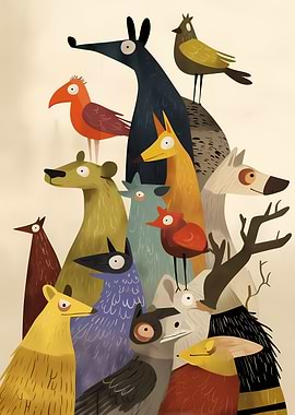 Colorful Animal Illustration