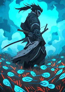 Samurai in Blue Mist