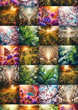 Spring Nature Collage