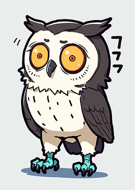 Surprised Owl Cartoon