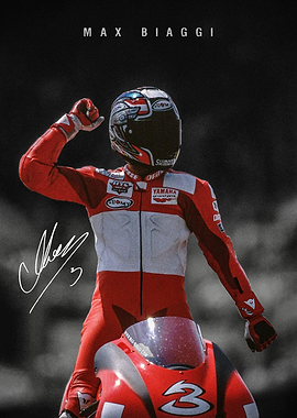 Max Biaggi Motorcycle Poster