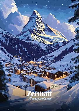 Zermatt Switzerland Mountain Village
