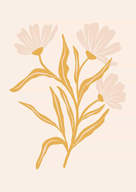 Modern Wildflowers in Earth Tones