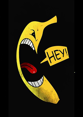 Angry Banana Saying Hey