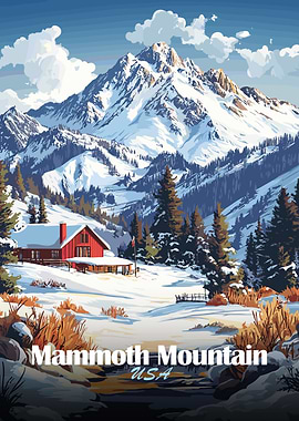 Mammoth Mountain Winter Scene
