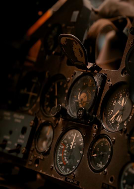 Vintage Airplane Cockpit
