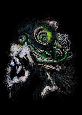 Lion Dance Mask