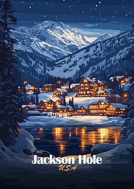 Jackson Hole Winter Night