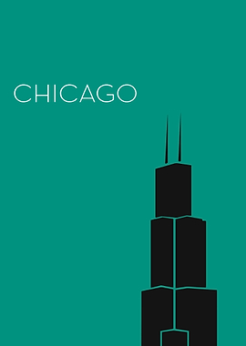 Chicago Skyline Minimalist Art