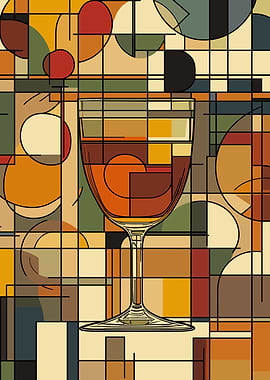 Abstract Geometric Glass