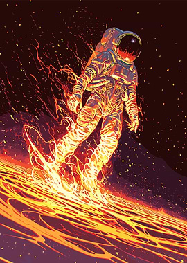 Astronaut in Flames