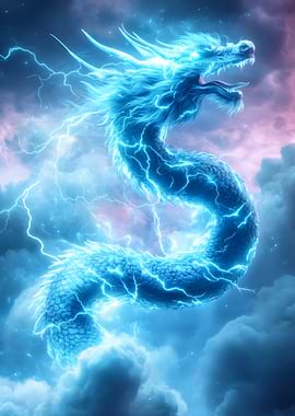 Electric Dragon in Storm Clouds