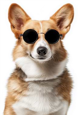 Cool Corgi in Sunglasses