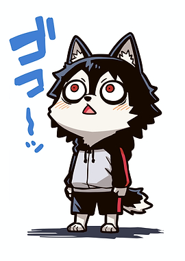 Surprised Wolf Character