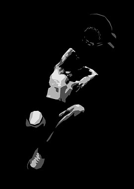 Silhouette of a Basketball